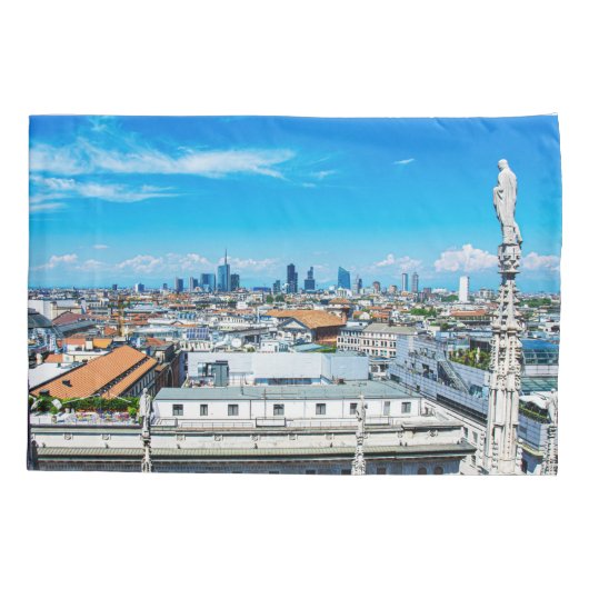 Milanese skyline kussensloop (Achterkant)