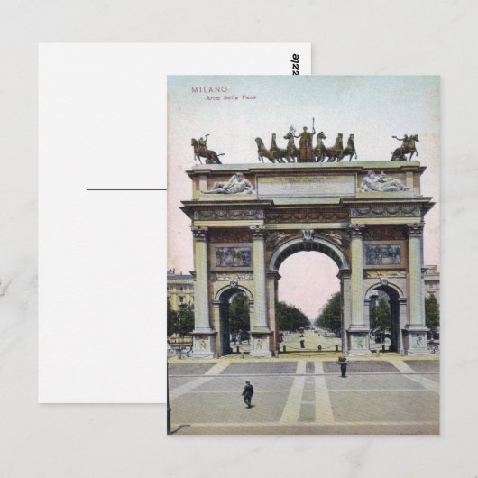 Milano Arco della Pace Italië Briefkaart (Voorkant / Achterkant)