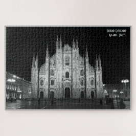 Milano Cathedral - Italië - foto zwart-wit Legpuzzel