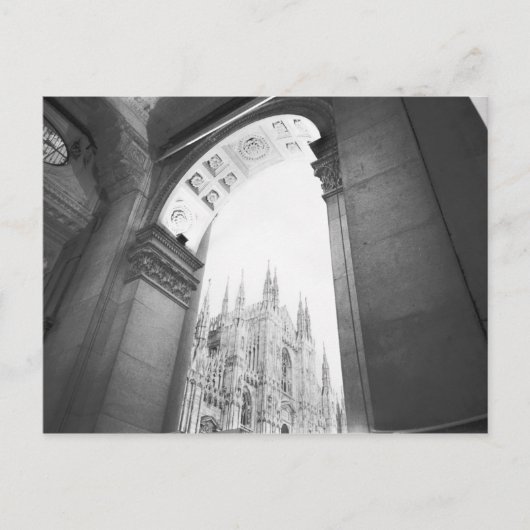 Milano Italië, Galleria Uitzicht van de Duomo Briefkaart (Voorkant)
