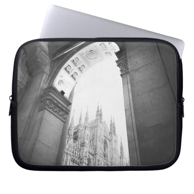 Milano Italië, Galleria Uitzicht van de Duomo Laptop Sleeve (Voorkant)