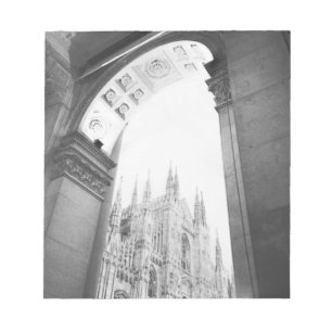 Milano Italië, Galleria Uitzicht van de Duomo Notitieblok