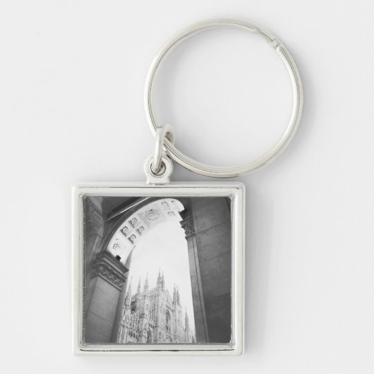 Milano Italië, Galleria Uitzicht van de Duomo Sleutelhanger (Voorkant)