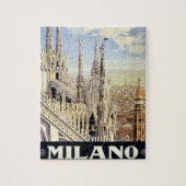 Milano Italië Gotische kathedraal Duomo Vintage Tr Legpuzzel (Verticaal)