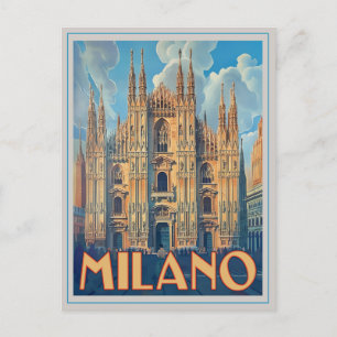 Milano, Italië Retro Briefkaart