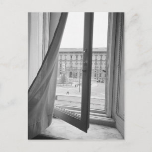 Milano Italië, Uitzicht van La Scala Opera Window Briefkaart
