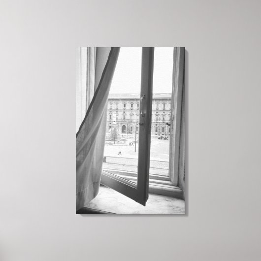 Milano Italië, Uitzicht van La Scala Opera Window Canvas Afdruk (Voorkant)