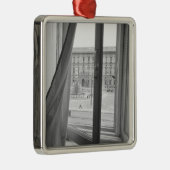 Milano Italië, Uitzicht van La Scala Opera Window Metalen Ornament (Rechts)