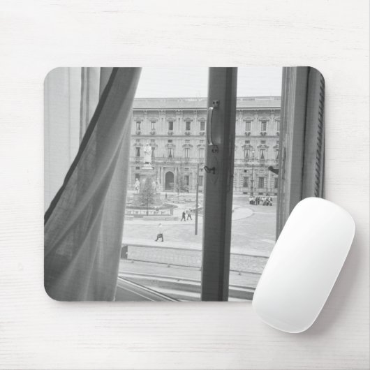 Milano Italië, Uitzicht van La Scala Opera Window Muismat (Met muis)