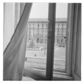 Milano Italië, Uitzicht van La Scala Opera Window Tegeltje (Voorkant)