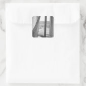 Milano Italië, Uitzicht van La Scala Opera Window Vierkante Sticker (Tas)