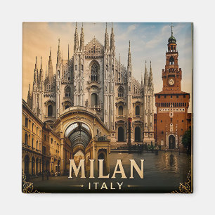 🧲 Milano Italië Vakantieherinnering Voor Reiziger Magneet