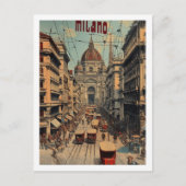 Milano Italië Vintage Beroemde Reisplaats Briefkaart (Voorkant)