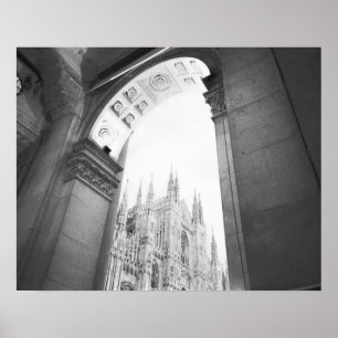 Milano Italy, Galleria View of the Duomo Poster
