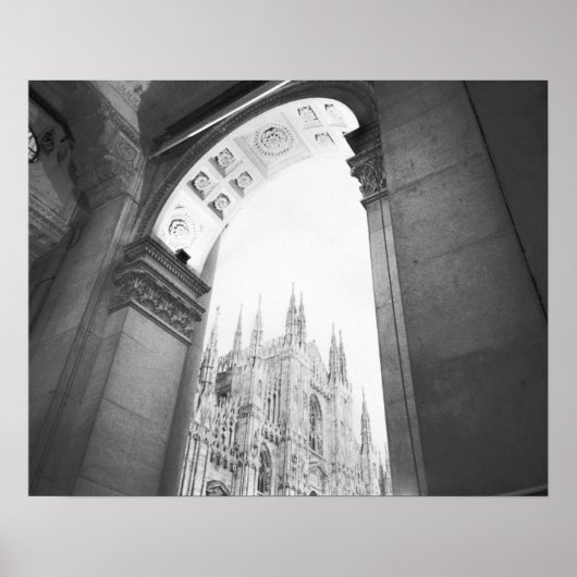 Milano Italy, Galleria View of the Duomo Poster (Voorkant)