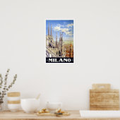 Milano Italy Travel Poster (Keuken)