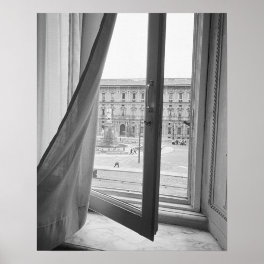 Milano Italy, View from La Scala Opera Window Poster (Voorkant)