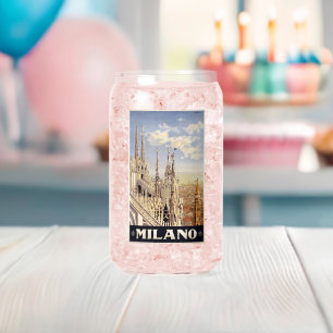 Milano Italy Vintage Travel Blikvorm Glas