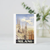 Milano Italy Vintage Travel Briefkaart (Staand voorkant)