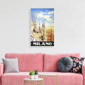 Milano Italy Vintage Travel Poster teruggezet Canvas Afdruk (Insitu (Woonkamer))