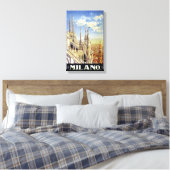 Milano Italy Vintage Travel Poster teruggezet Canvas Afdruk (Insitu (Slaapkamer))