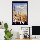 Milano (met grens) poster (Thuiskantoor)