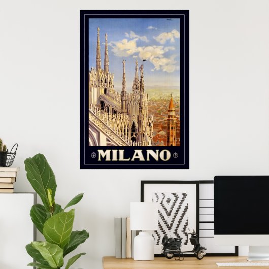 Milano (met grens) poster (Thuiskantoor)