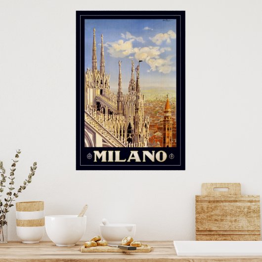 Milano (met grens) poster (Keuken)