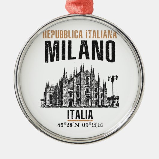Milano Metalen Ornament (Voorkant)