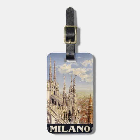  Milano Milaan Italië, aangepast bagagelabel (Voorkant verticaal)
