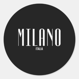 Milano Milaan Italië Clic Grafisch Ontwerper Mode Ronde Sticker