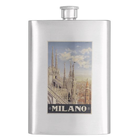 Milano Milaan Italië kolf Heupfles (Voorkant)