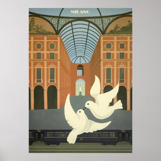 Milano, Milaan, Italië Poster van de Vintage Trave (Voorkant)