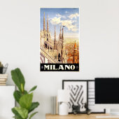 Milano, Milaan, Italië Poster van de Vintage Trave (Thuiskantoor)