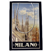 Milano Milaan Italië Vintage Reizen geschenkzakken Medium Cadeauzakje (Voorkant)