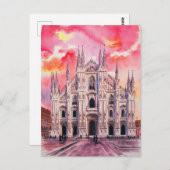 Milano, Milaan Kathedraal Schilderij Briefkaart (Voorkant / Achterkant)