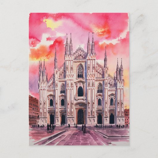 Milano, Milaan Kathedraal Schilderij Briefkaart (Voorkant)