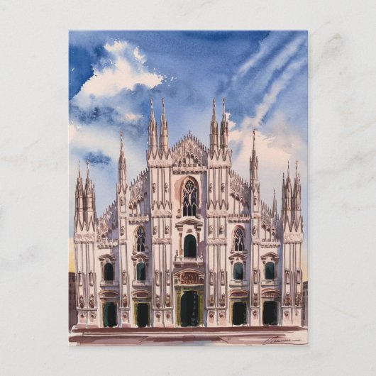 Milano, Milaan Kathedraal Schilderij Briefkaart (Voorkant)
