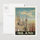 Milano Milan Italië Vintage Travel Briefkaart (Voorkant / Achterkant)