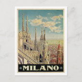 Milano Milan Italië Vintage Travel Briefkaart (Voorkant)