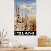 Milano Milan Italië - Vintage Travel Posters (Keuken)