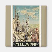 Milano Milan Italy Vintage Travel Magnet (Voorkant)