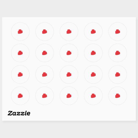 Milano Red, Roos Madder-hartsticker Ronde Sticker (Vel)