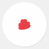 Milano Red, Roos Madder-hartsticker Ronde Sticker (Voorkant)