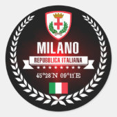 Milano Ronde Sticker (Voorkant)
