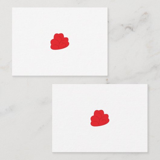 Milano Rood, Roos Madder hart Design Plaatskaartje (Voorkant / Achterkant)