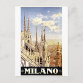 -Milano-Travel-poster. Briefkaart (Voorkant)