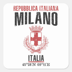 Milano Vierkante Sticker