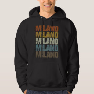 Milano Vintage Retro Souvenir Milano Milaan Italië Hoodie