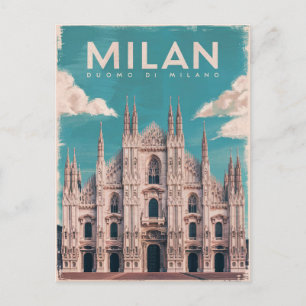 Milano, Waterverf van de kathedraal van Milaan Briefkaart